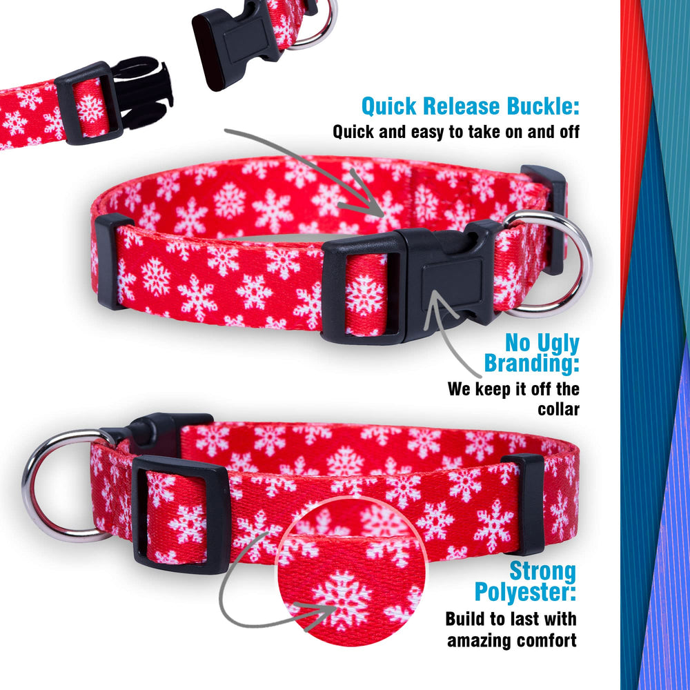 Native Pup Christmas dog collar candy cane style for daily festive wear