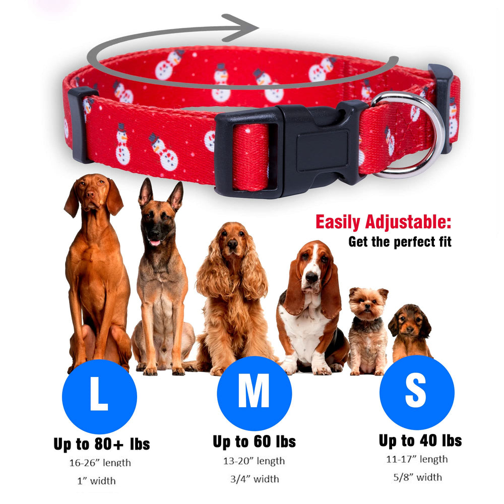 Native Pup Christmas dog collar reindeer pattern for playful holiday strolls