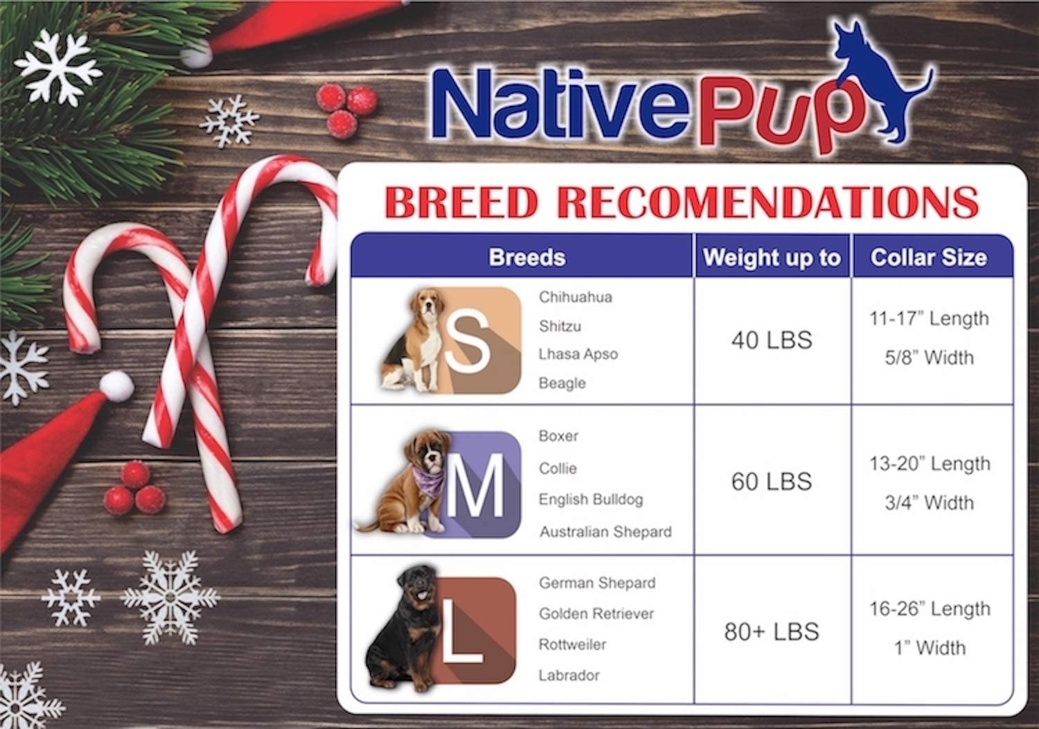 Native Pup red snowflake collar; versatile holiday pattern for both small and large breeds