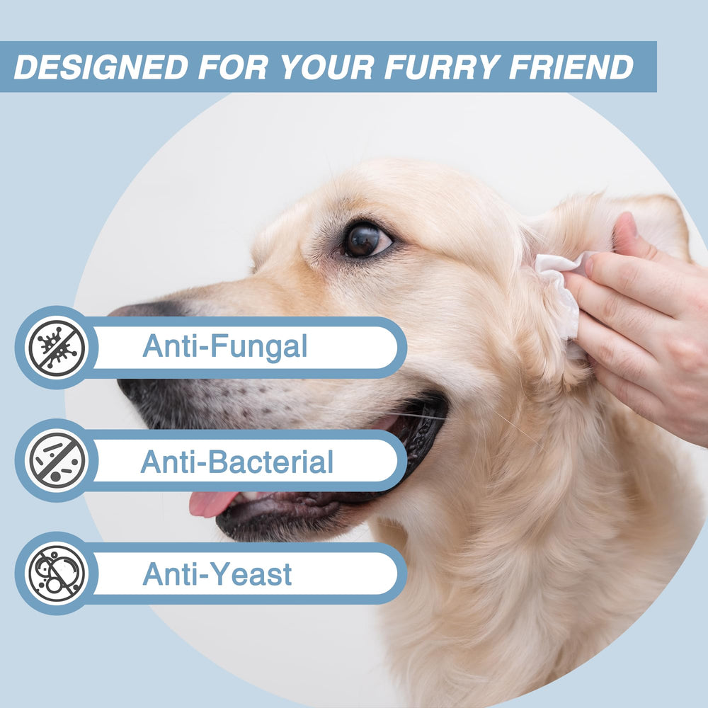 Natouch Antifungal Wipes texture thick and large for easy application on pets.