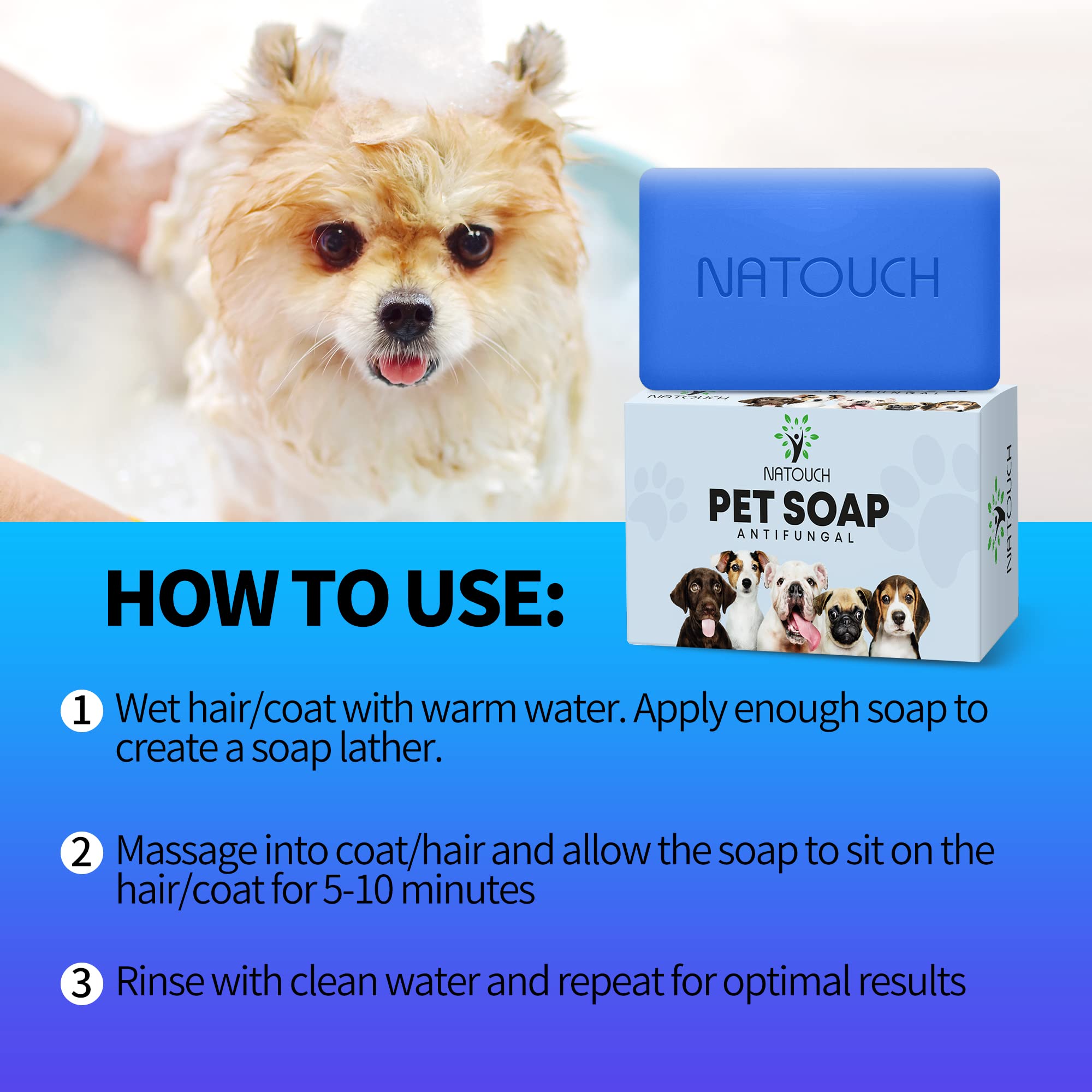Natouch packaging and natural ingredients label on product box