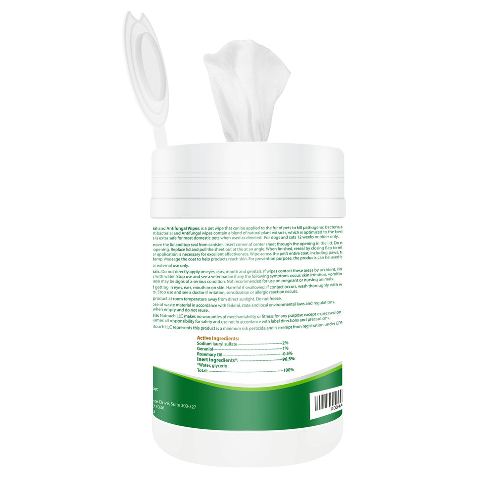 Natouch wipes dog-use-face-folds – convenient for daily grooming and skin comfort.