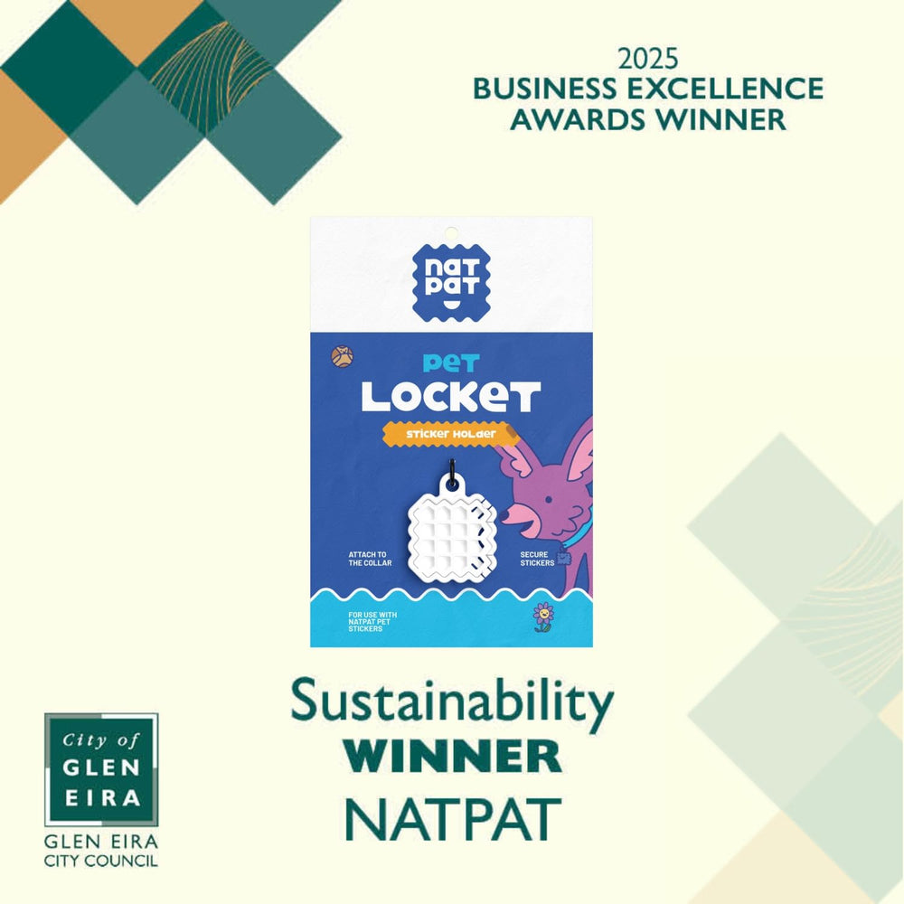 NATPAT Holistic Pet Care Locket on collar demonstrates durable, pet-friendly design