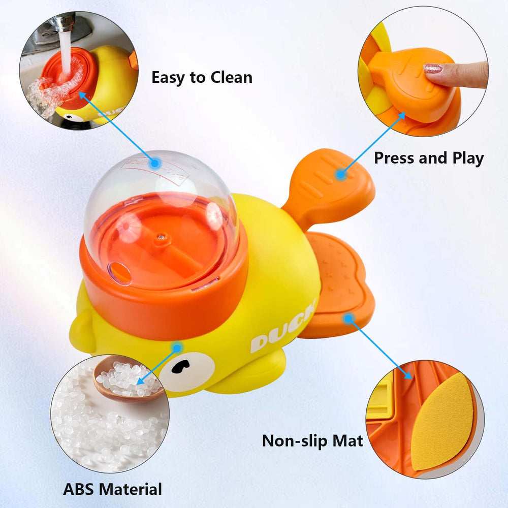 Naturael duck treat dispenser features adjustable slots to fit kibble, soft treats, or freeze-dried snacks.