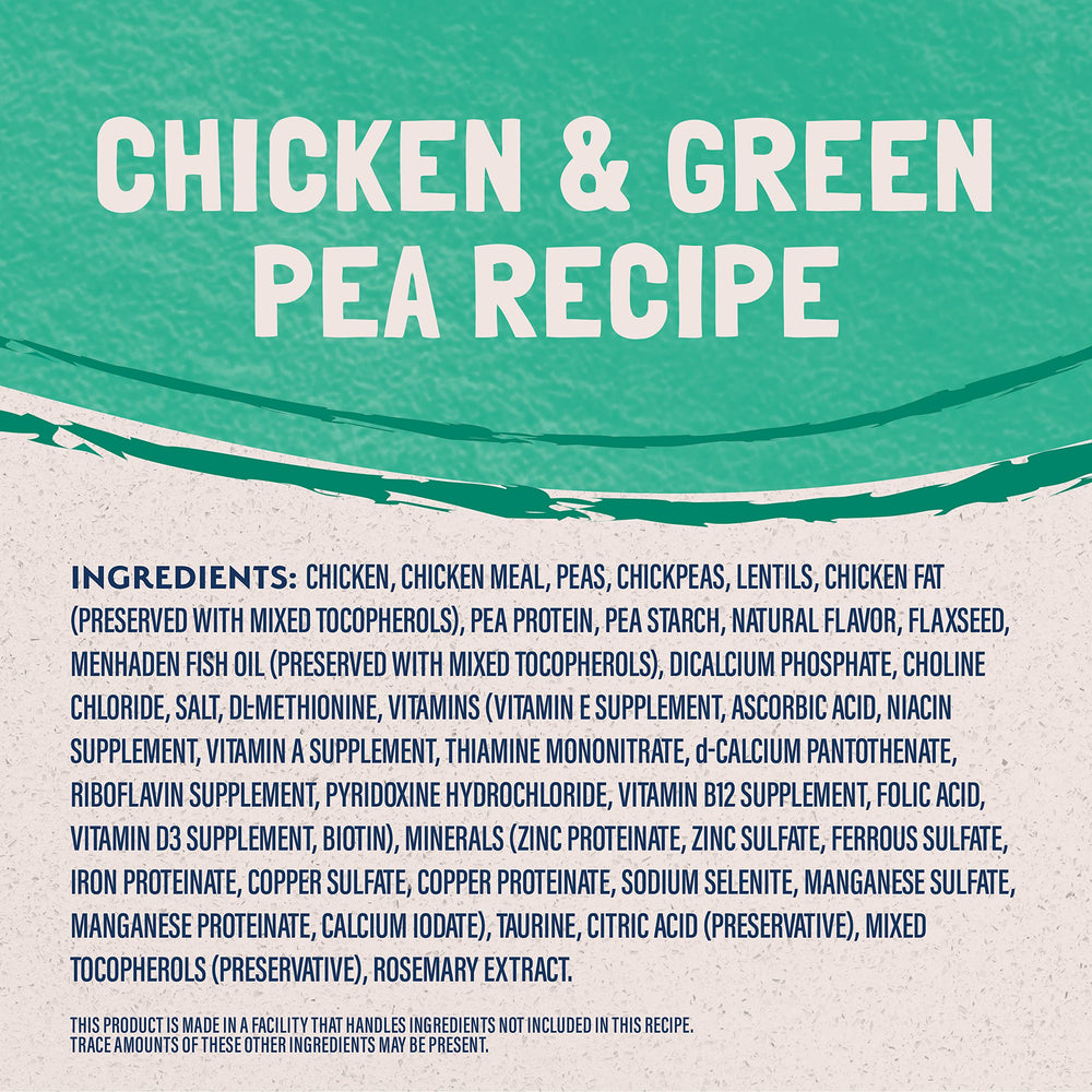 Natural Balance cat food single protein chicken label emphasizes simple ingredients