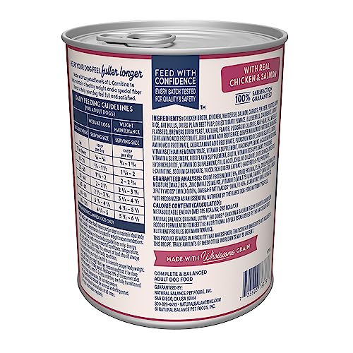 Fat Dogs wet food chunks of real chicken and salmon in savory broth.