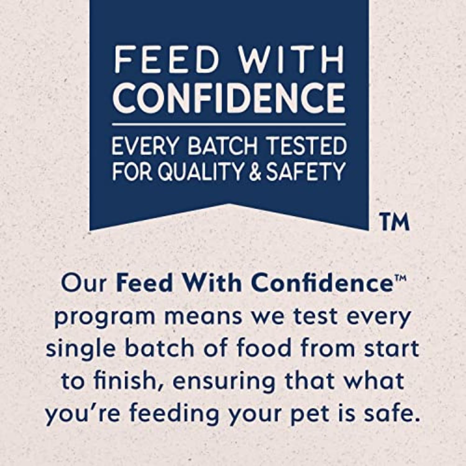 Natural Balance feed with confidence testing program — batch safety and transparency.