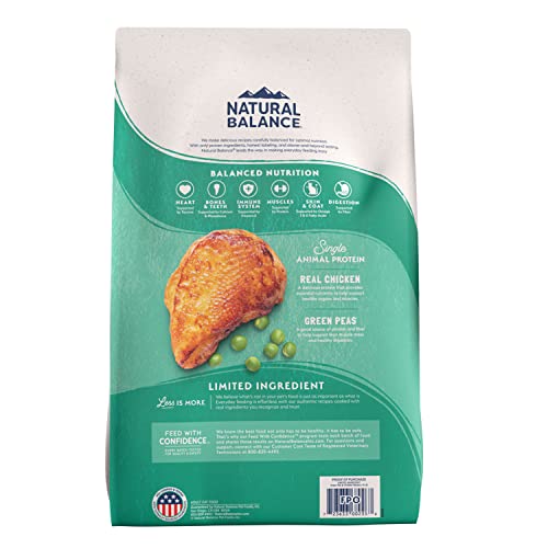 Natural Balance Limited Ingredient cat kibble close-up highlighting protein source for muscle support.