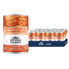 Natural Balance can label featuring limited-ingredient formula for grain-free digestibility.
