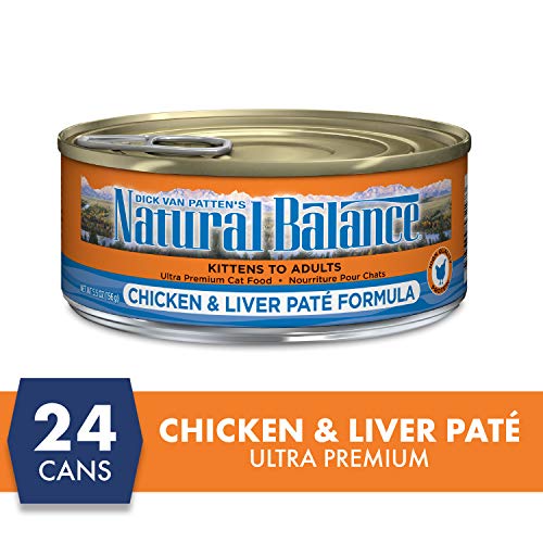 Natural Balance Original Ultra cat food can highlights chicken and liver flavor.