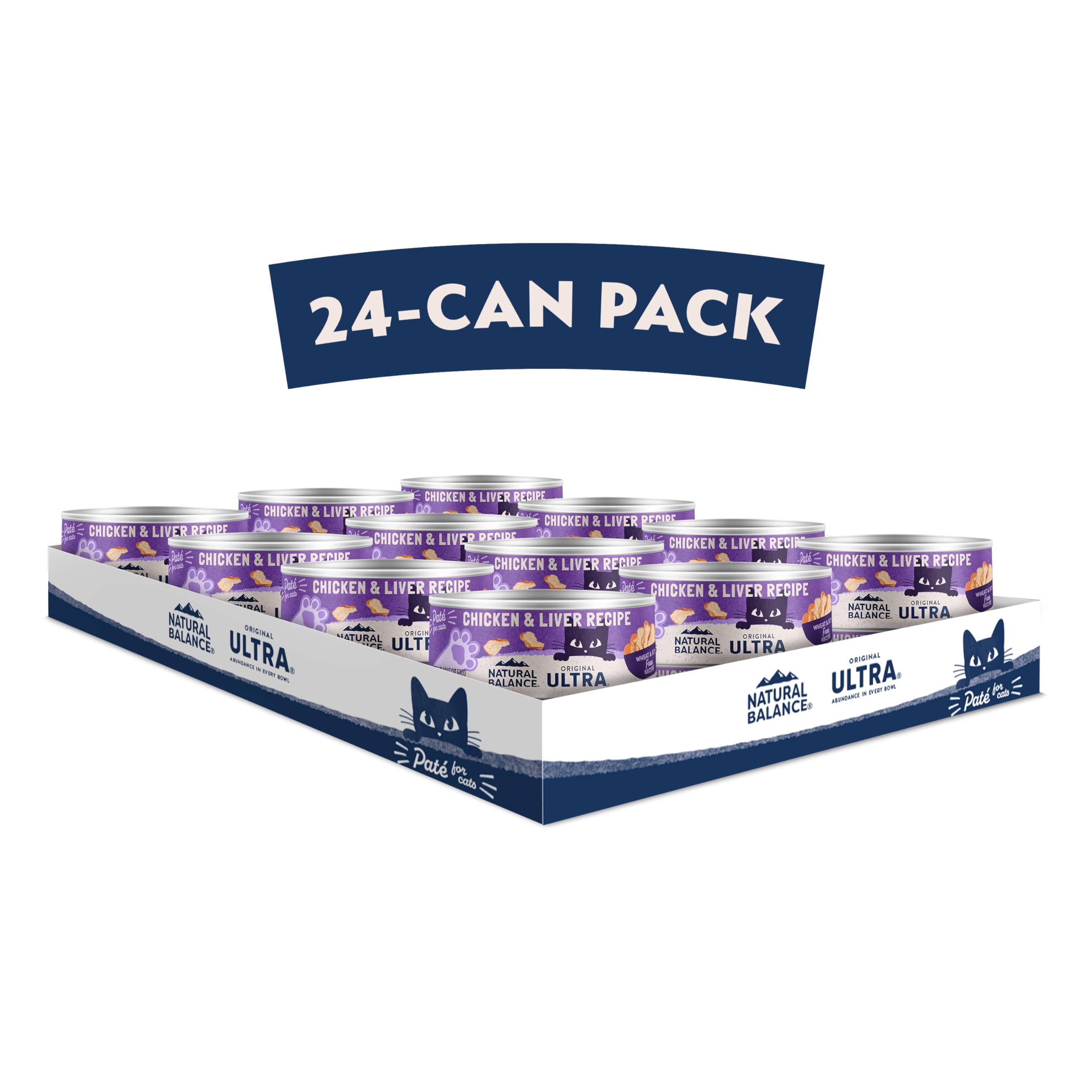 Natural Balance Original Ultra cat food can with carrots and rice texture.