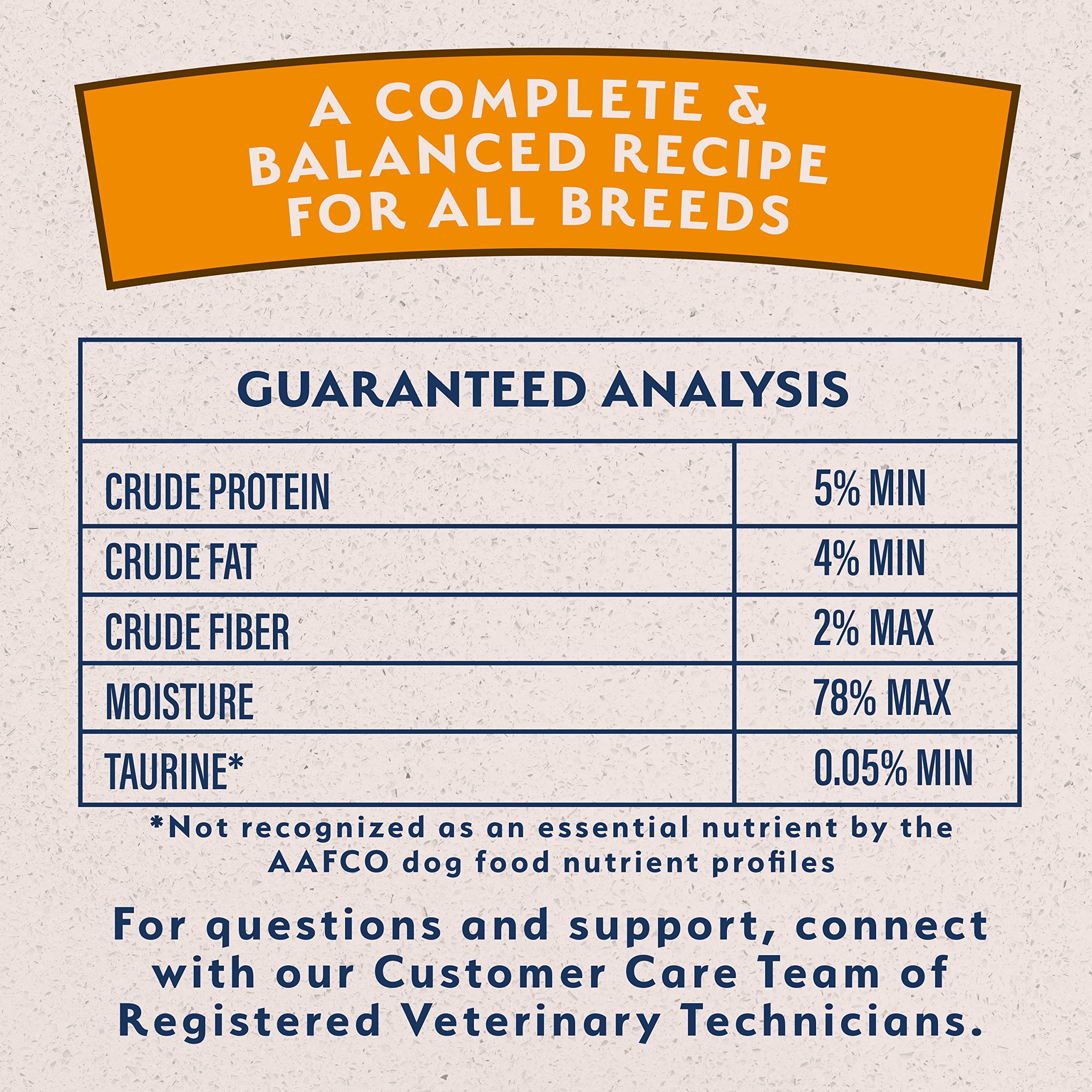 Natural Balance Reserve packaging back panel lists guidelines and safety program.