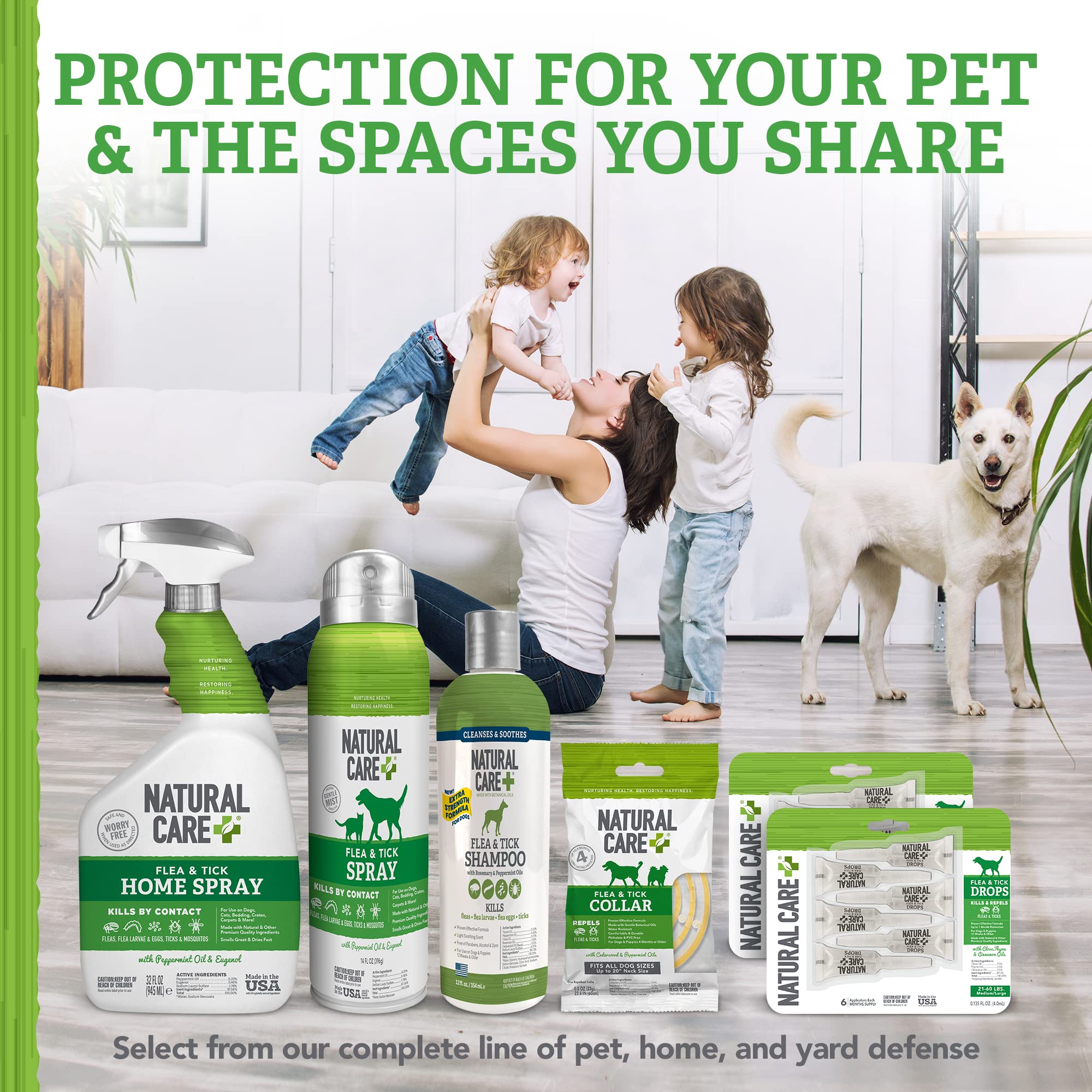 Natural Care collar helps protect against pests with gentle plant-based oils.