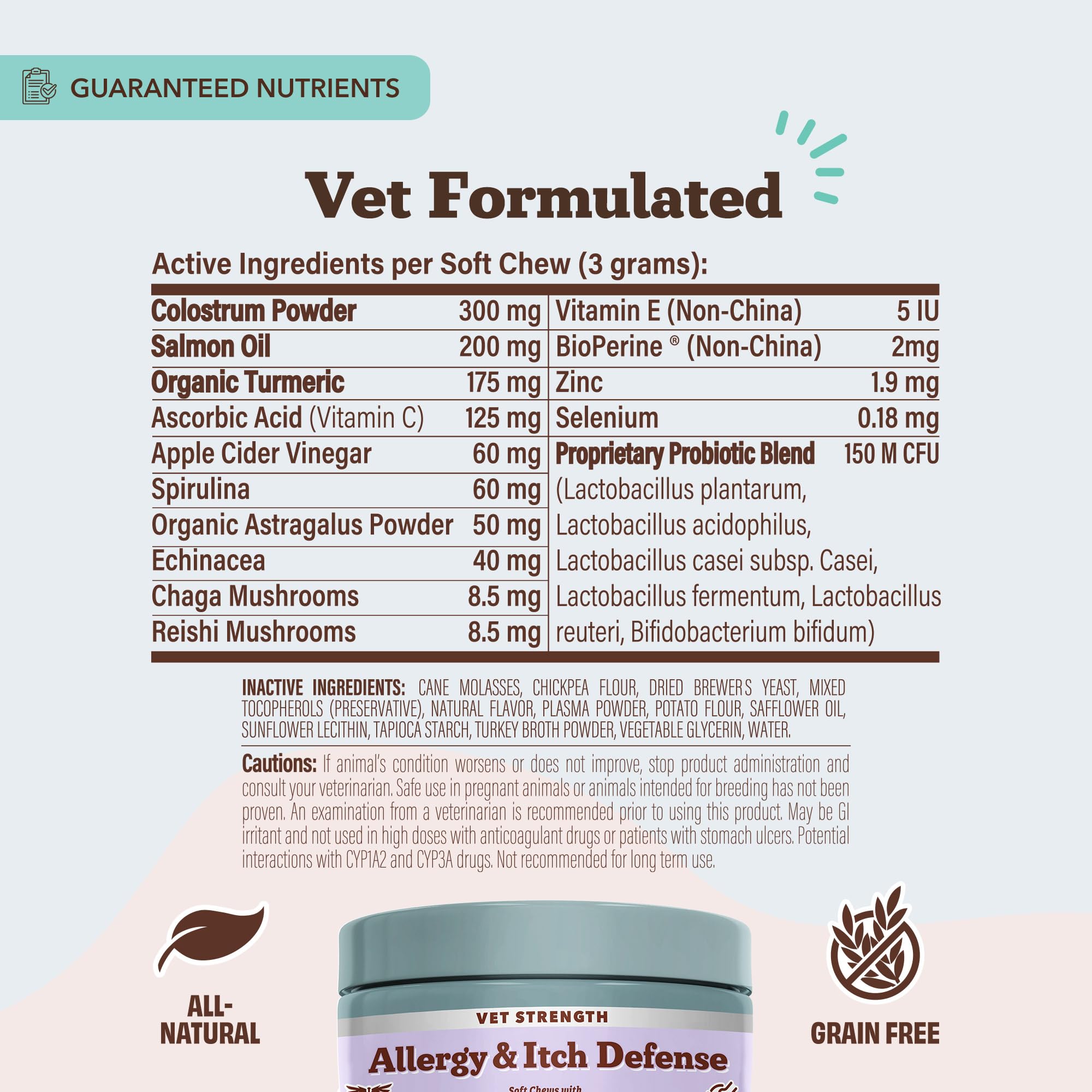 Natural Dog Company Allergy & Itchy Defense chews in-use during treat time