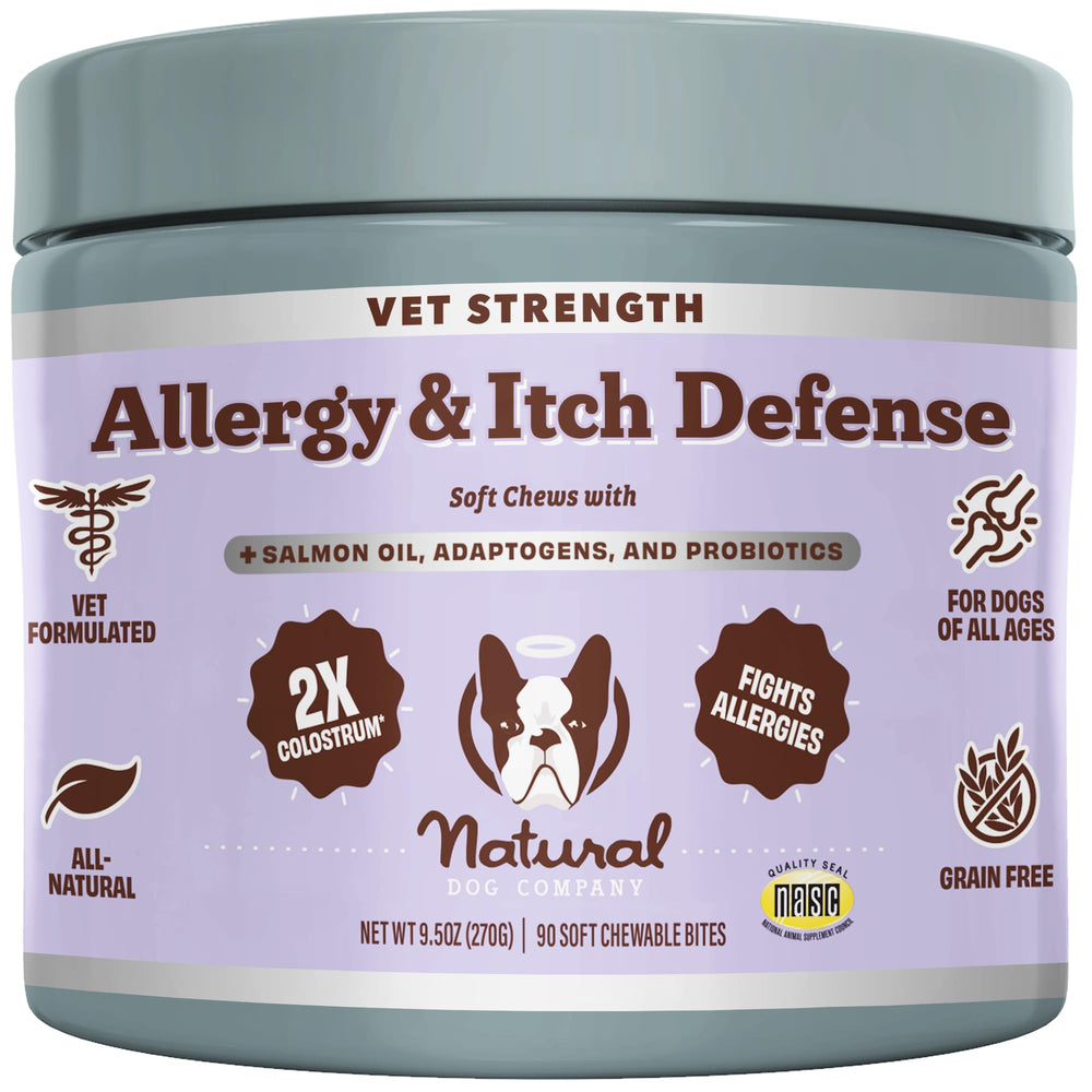Natural Dog Company ingredient visual emphasizes immune, skin, gut support