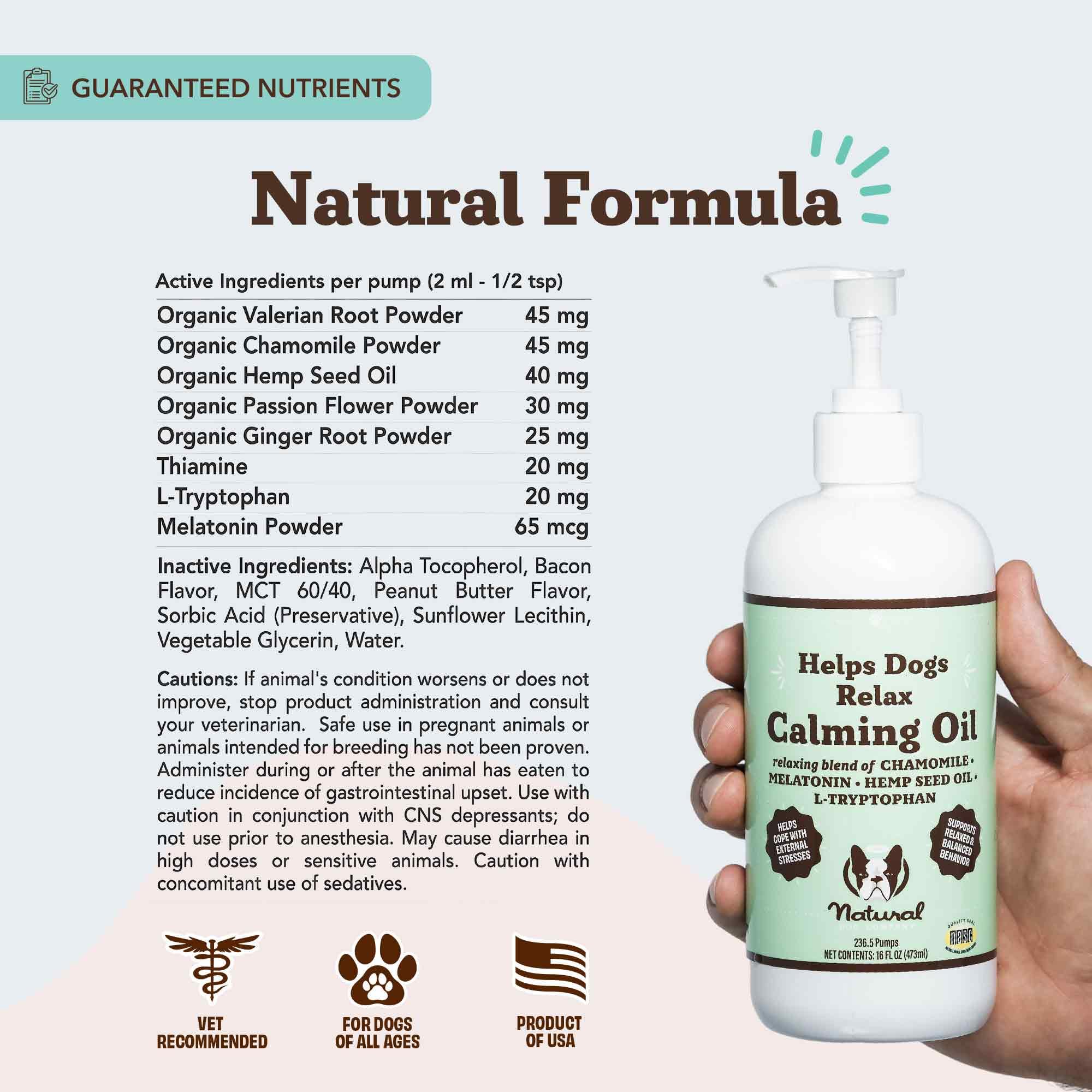 Natural Dog Company Calming Oil dog sleepy after a calming session.