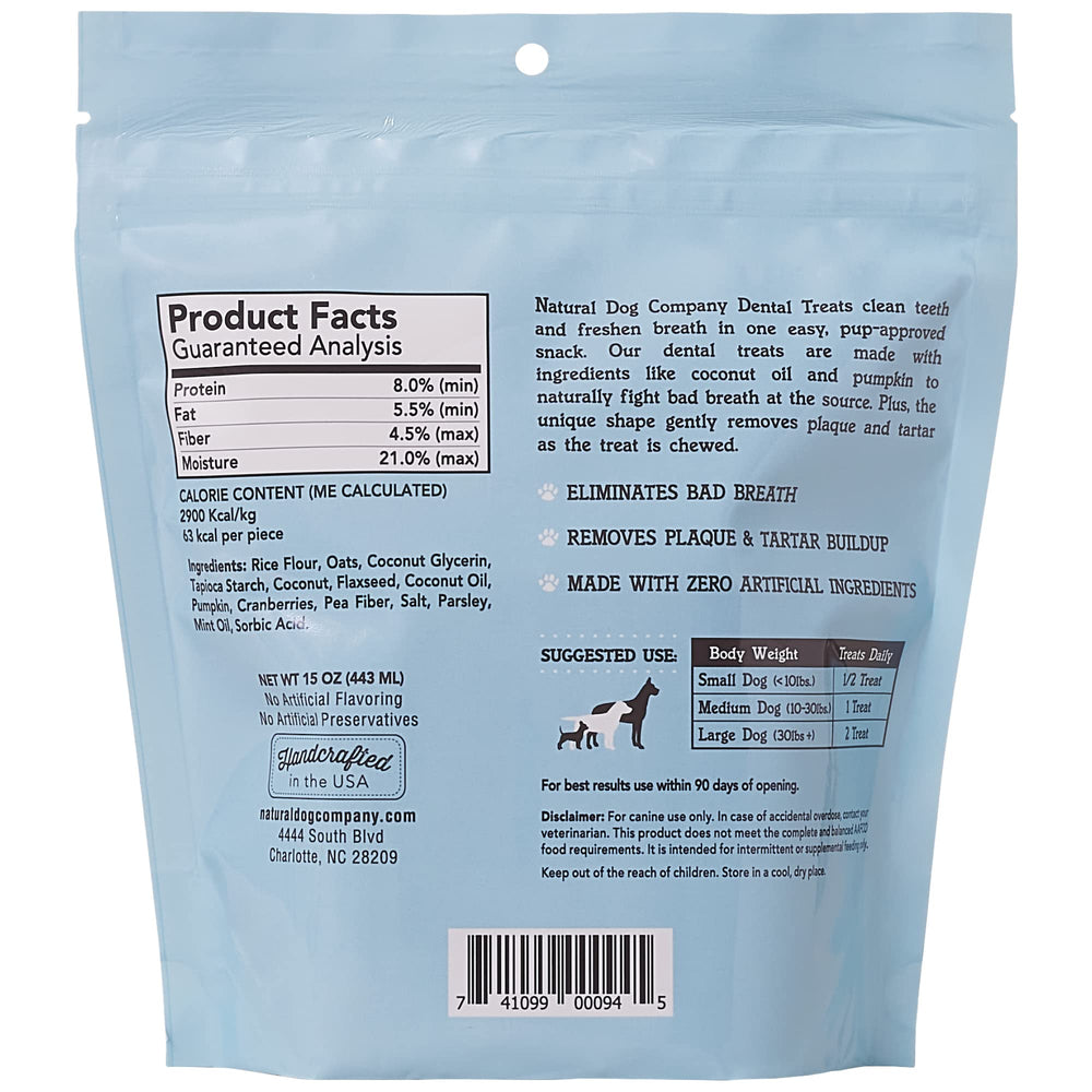 Natural Dog Company dental chews made in USA with quality standards