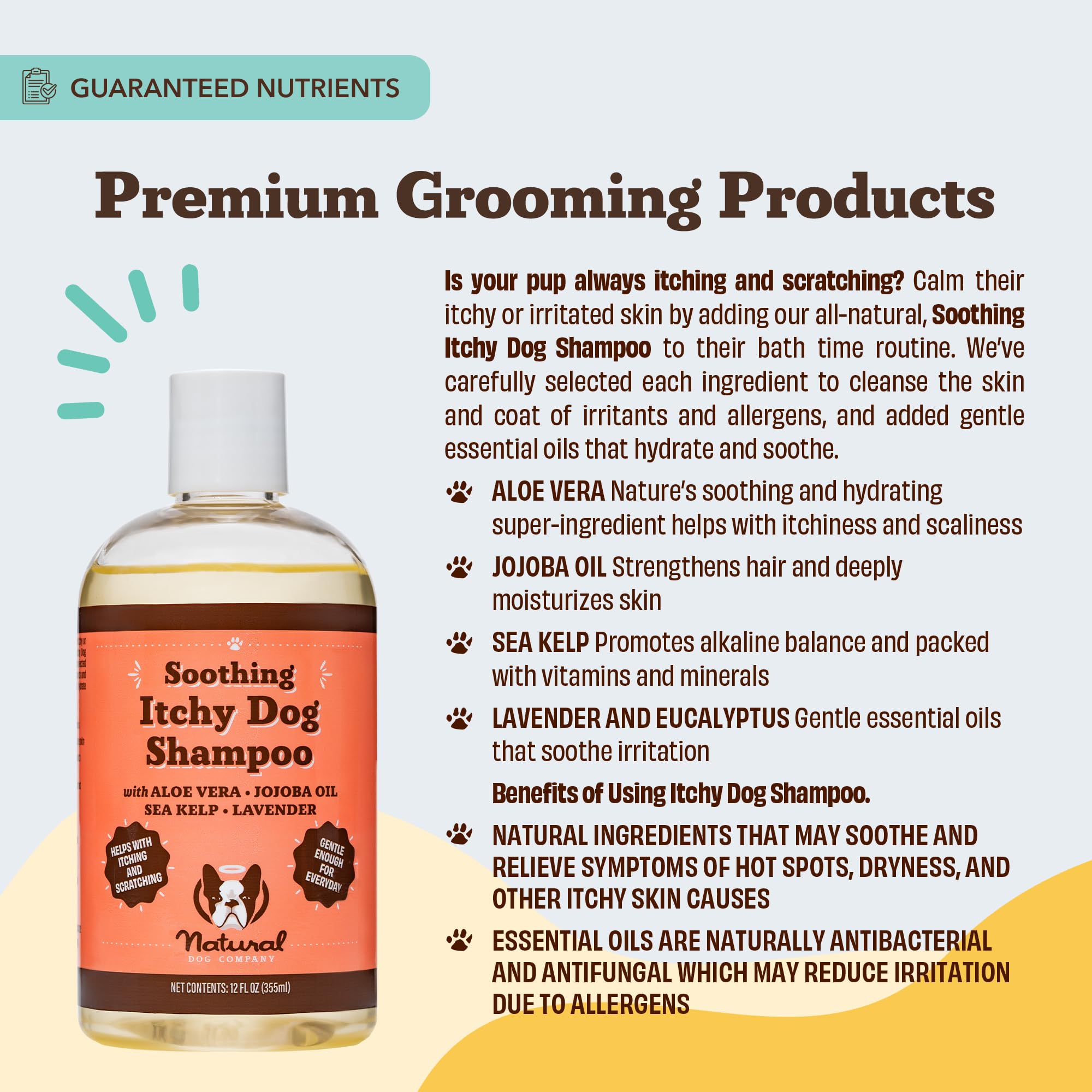 Natural Dog Company Itchy Dog Shampoo usa-made emphasizes trusted production standards.