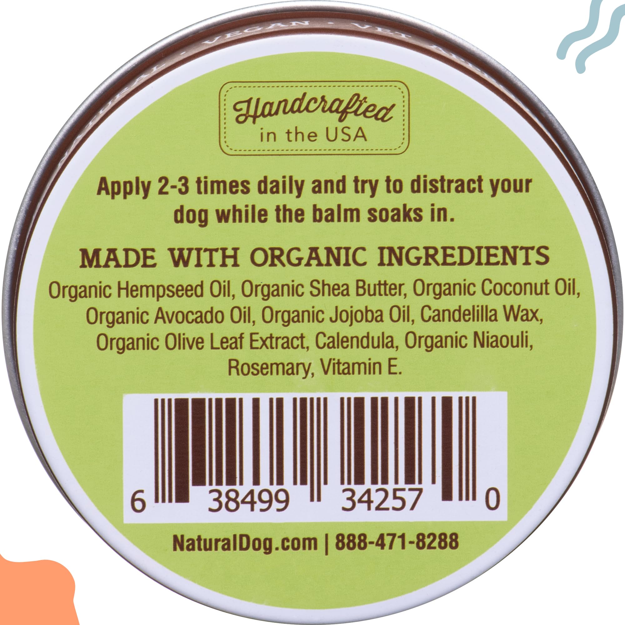 Natural Dog Company non-toxic formula closeup emphasizes lick-safe care for dogs.