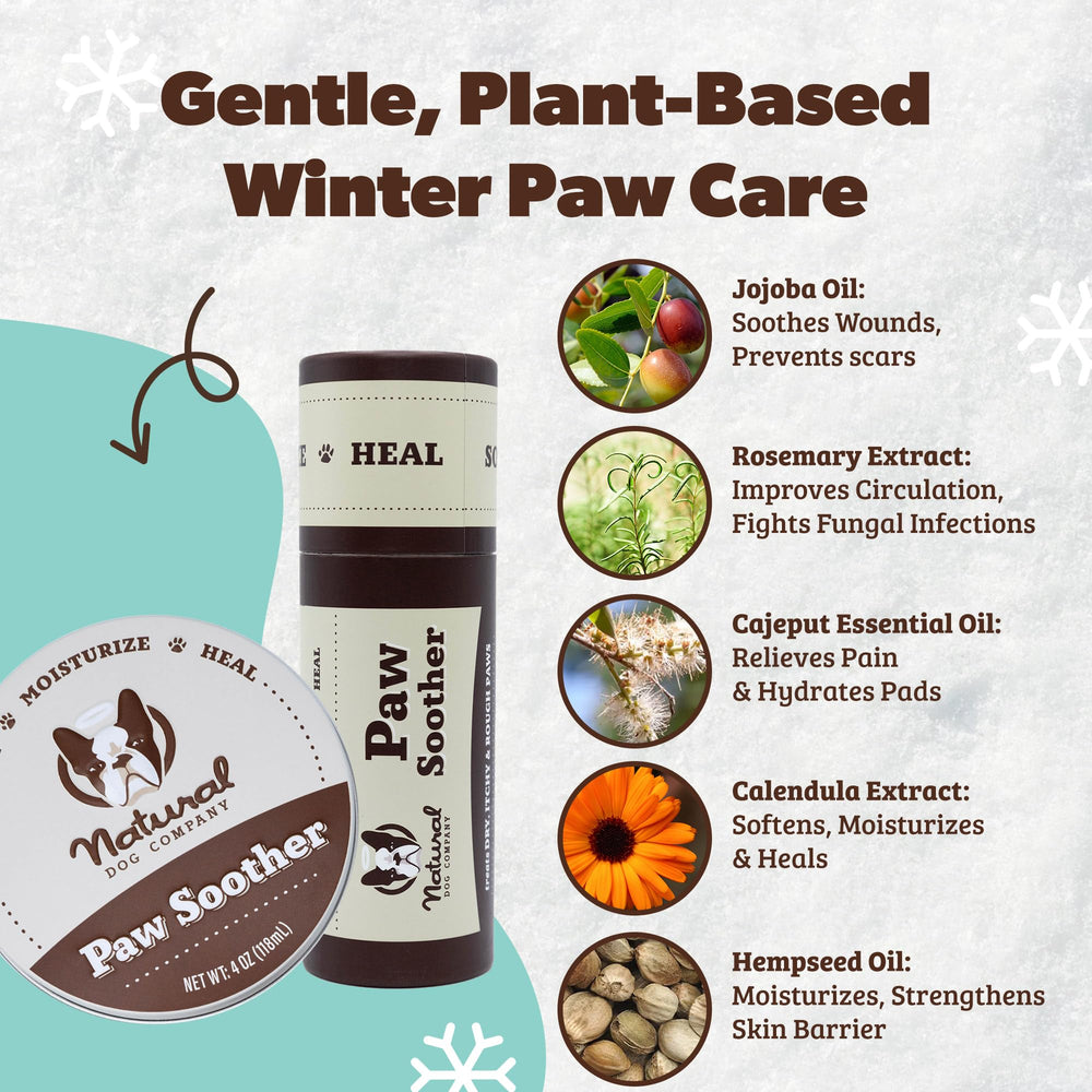 Natural Dog Company Paw Soother: ideal en rutina diaria de cuidado de patas.