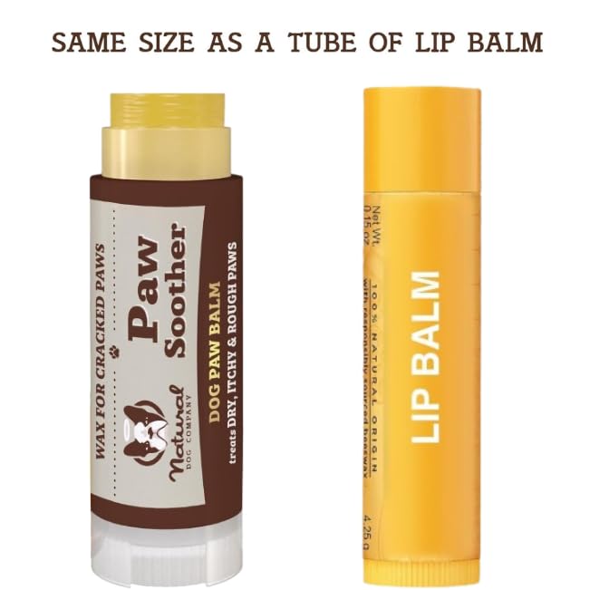 Natural Dog Company Paw Soother Travel Stick lick-safe formula for peace of mind after application.