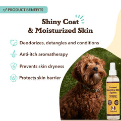 Natural Dog Company deodorizing spray mist provides a light lavender scent for quick refresh.