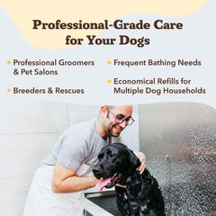 Natural Dog Company shampoo with colloidal oatmeal soothes dry skin during baths
