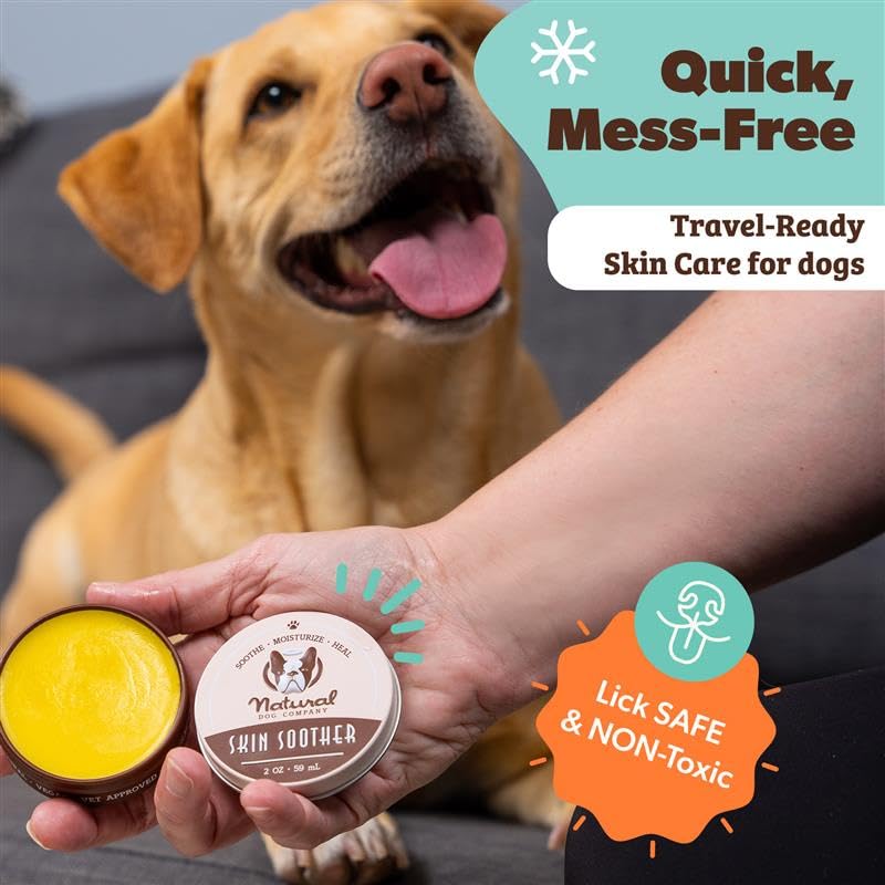 Natural Dog Company balm being applied on a dog for gentle relief