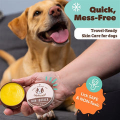 Natural Dog Company balm being applied on a dog for gentle relief