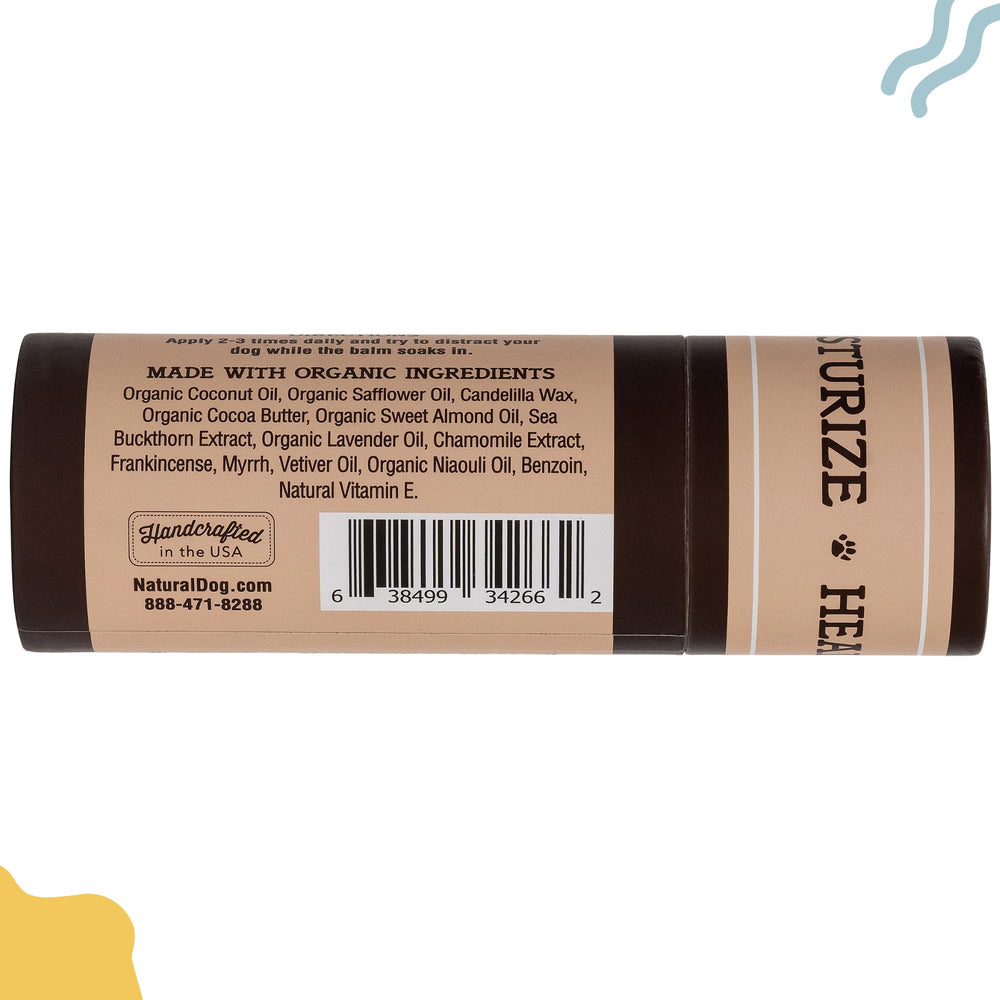 Natural Dog Company Skin Soother travel-friendly stick fits in bags for on-the-go care.