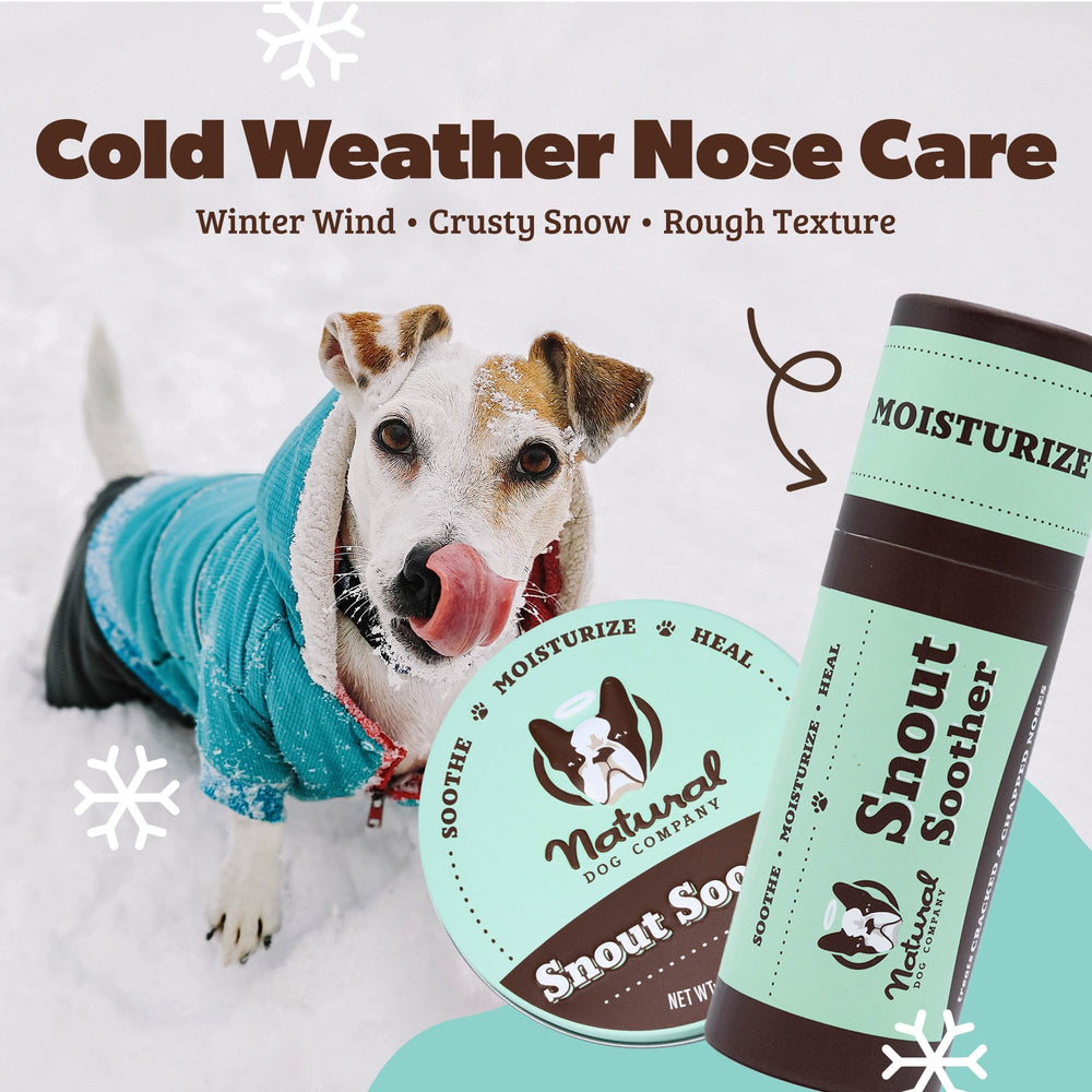 Natural Dog Company Snout Soother lick-safe label signals safe post-application use.