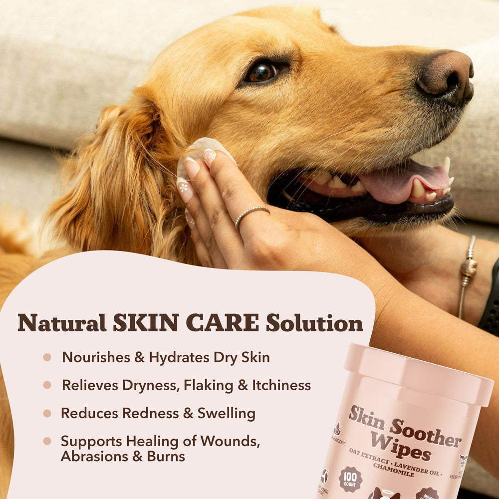Natural Dog Company toallitas para rostro de perro higiene rápida