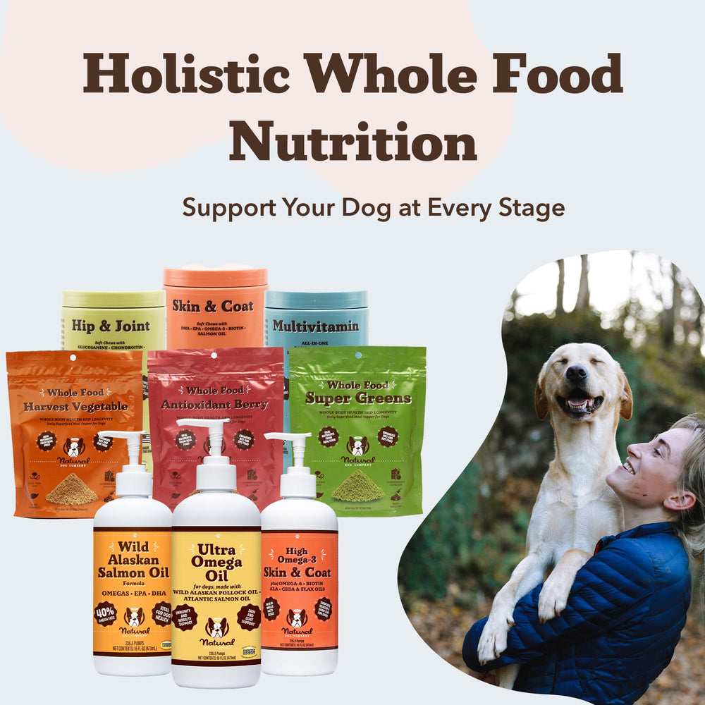 Natural Dog Company Ultra Omega Oil meal addition photo shows easy integration