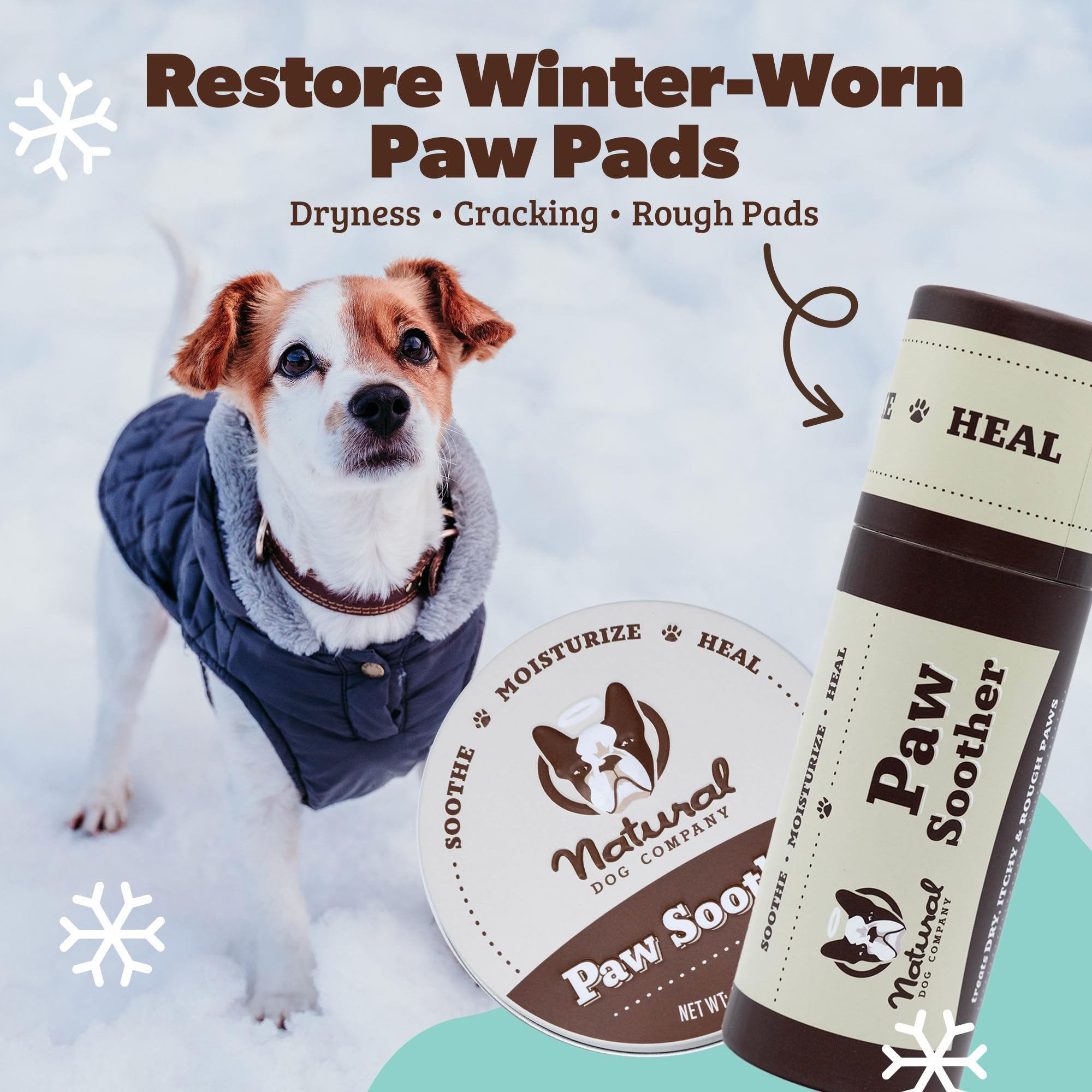Natural Dog Company paw protection against heat cold and salt on pads