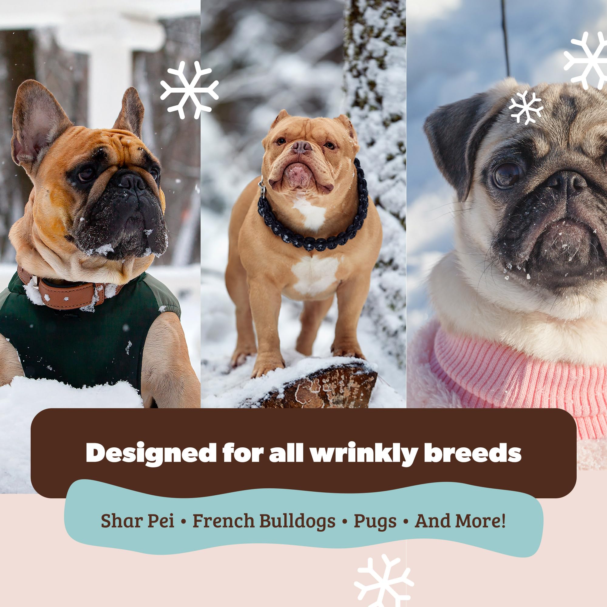 Natural Dog Company wrinkle balm-breeds like French bulldogs and pugs