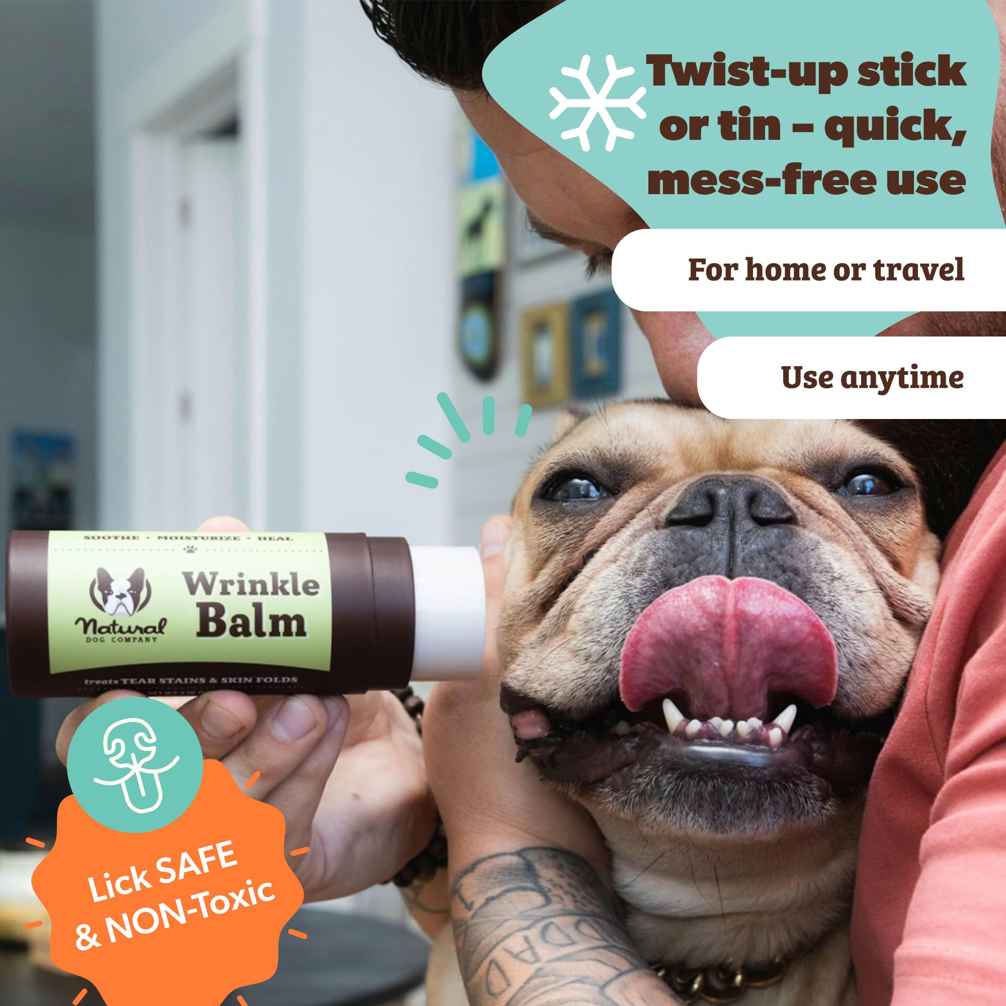 Natural Dog Company wrinkle balm-usa-made packaging with recyclable materials focus