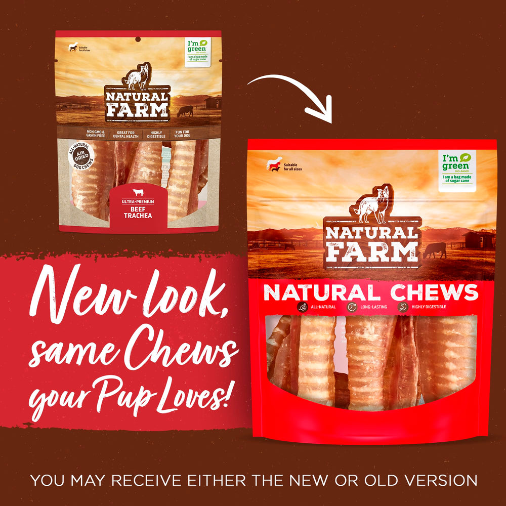 Natural Farm Beef Trachea crunchy texture closeup — satisfying chew experience.