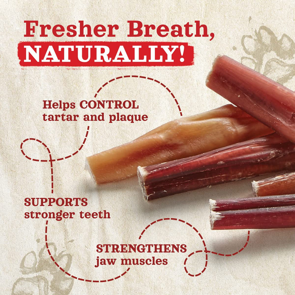 Natural Farm Bully Sticks no additives image—clean, additive-free snack for dogs.