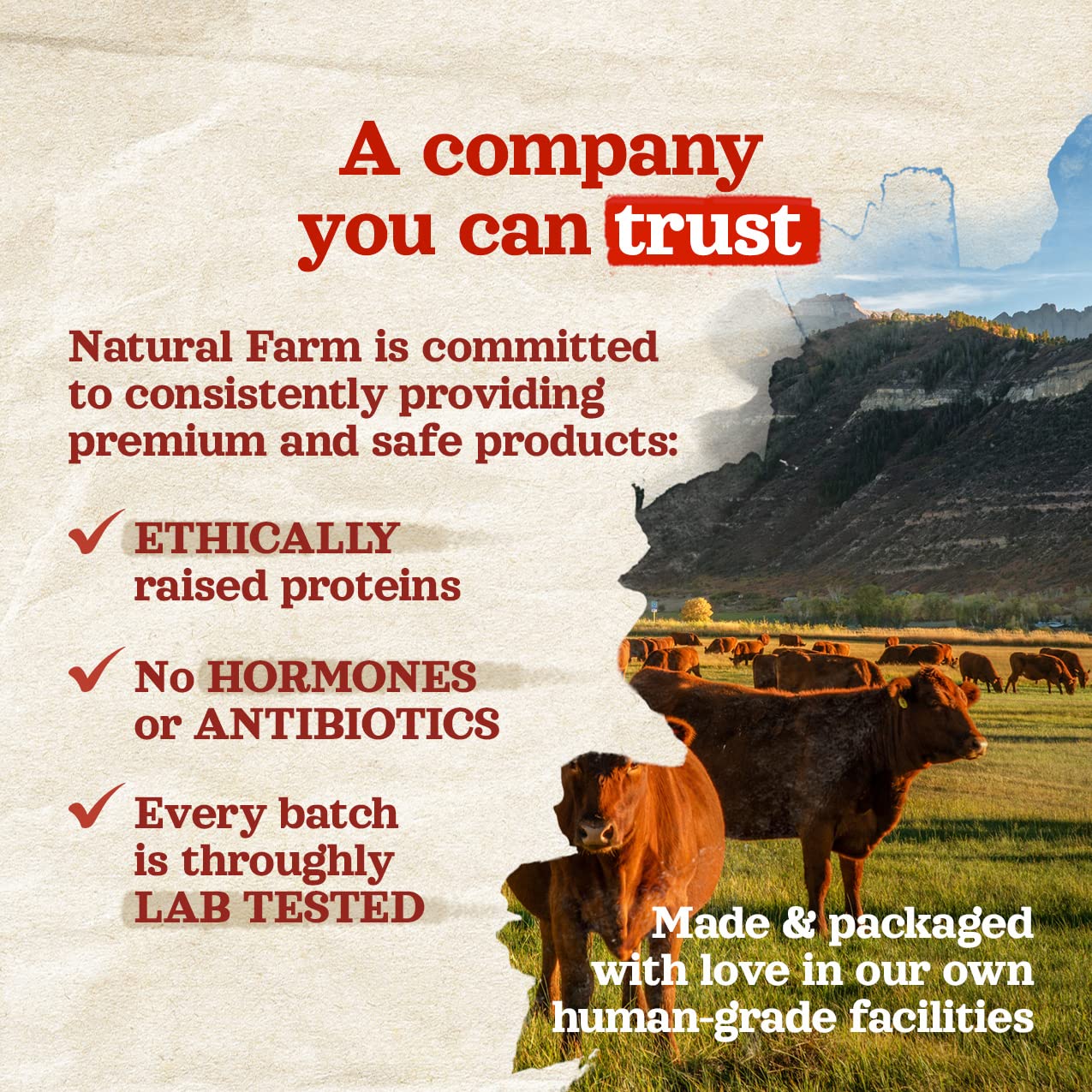 Natural Farm Collagen Sticks satisfaction guarantee seal on packaging