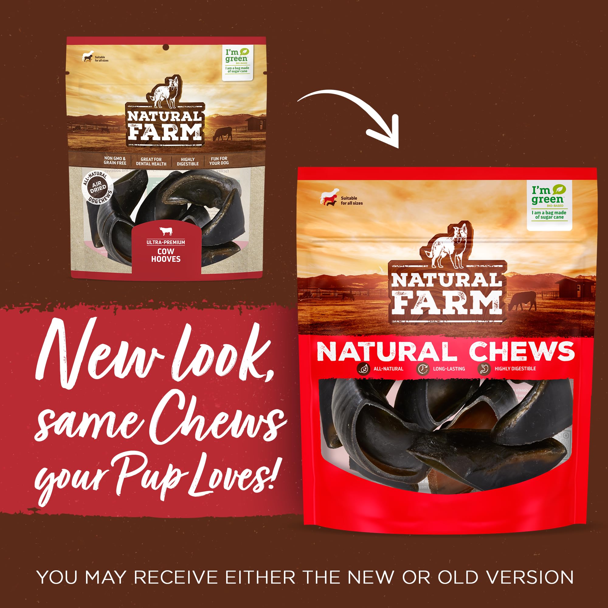 Natural Farm dual-textured chew in use, ideal for training rewards.