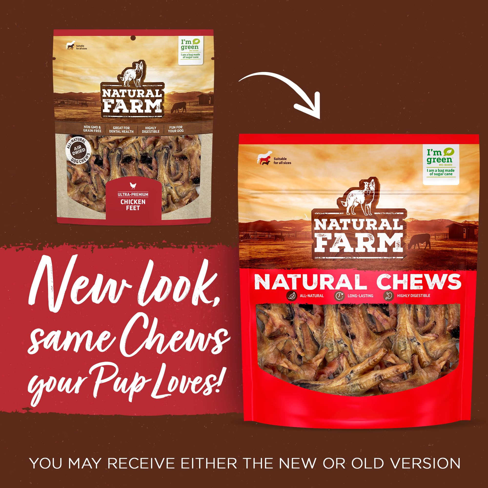 Natural Farm Nail-Free chicken feet close-up — single-ingredient chew.