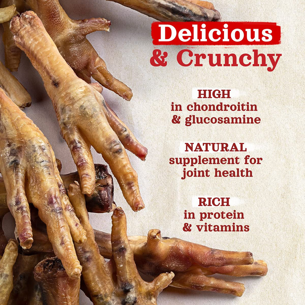 Natural Farm Nail-Free chicken feet pack inside — eco-friendly recyclable packaging.