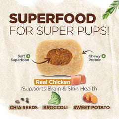 Natural Farm Natbones inner soft center highlighting chia and omega-rich nutrients.