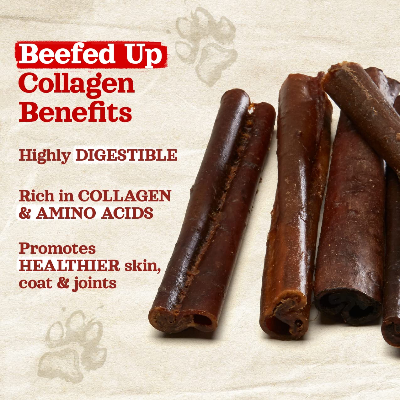 Natural Farm Odor-Free Bully-Coated Collagen Stick dog chewing promotes jaw exercise and dental care.