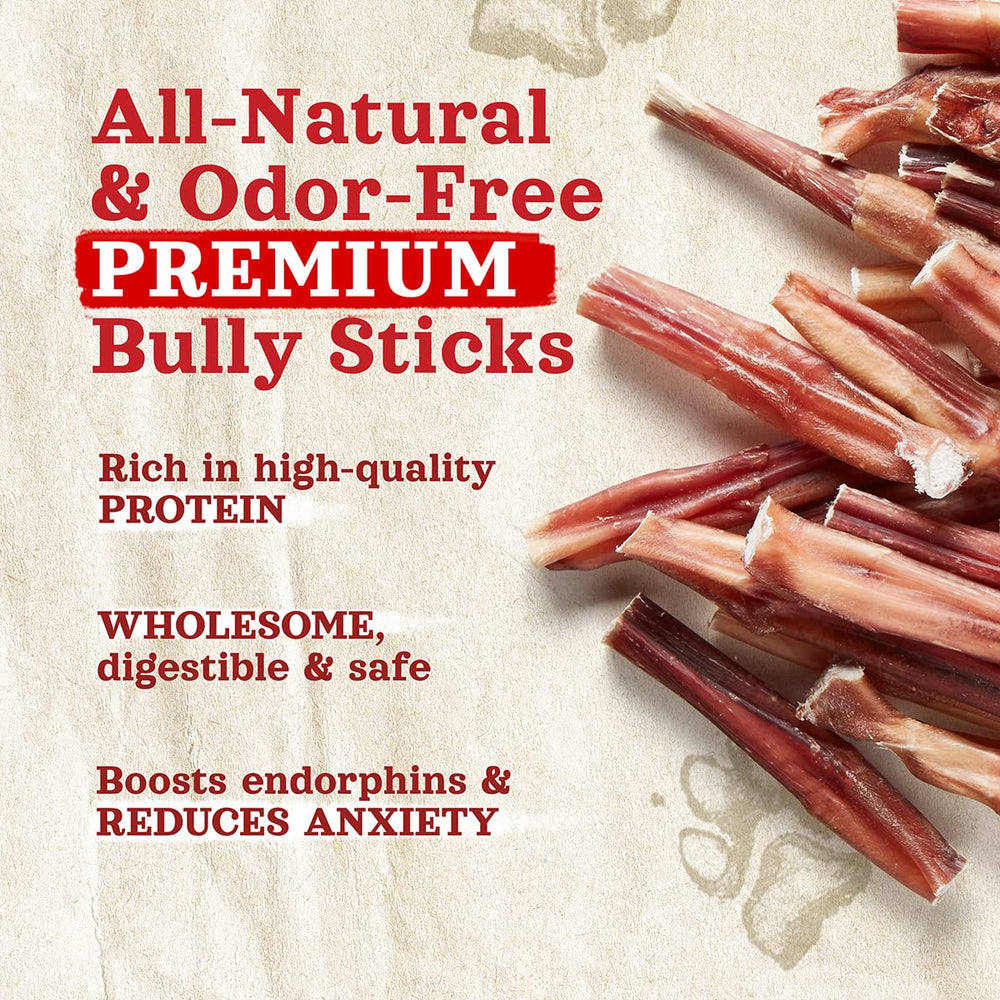 Natural Farm Odor Free Bully Sticks 100 percent beef chew for a simple ingredient profile.
