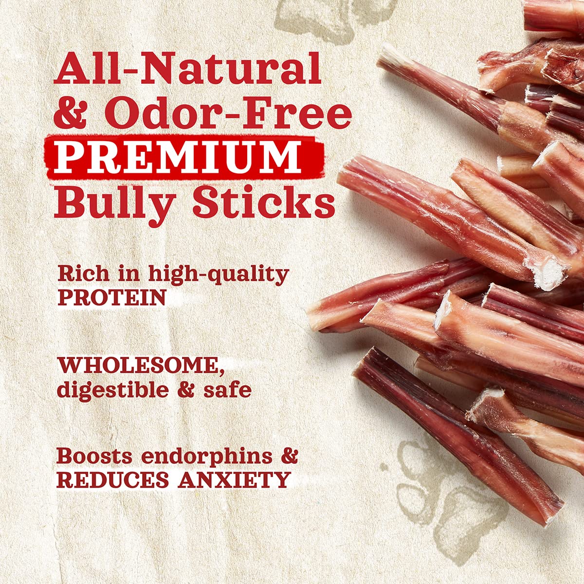 Natural Farm Odor Free Bully Sticks dog-chew collection great for training and play