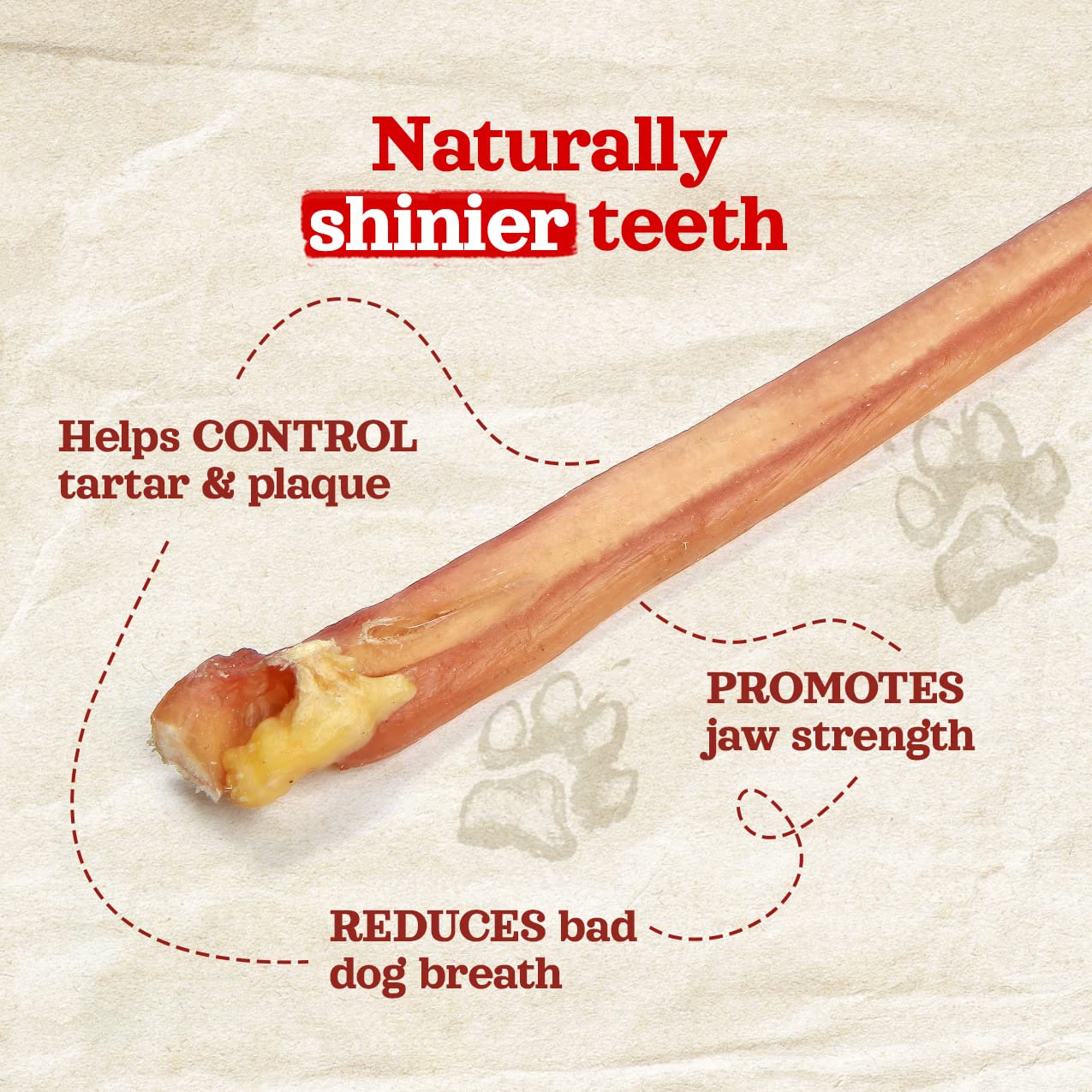 Natural Farm Odor-Free Bully Sticks support dental health and coat with protein-rich chew.