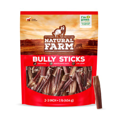 Natural Farm Odor Free Bully Sticks packaging ready for display and gifting