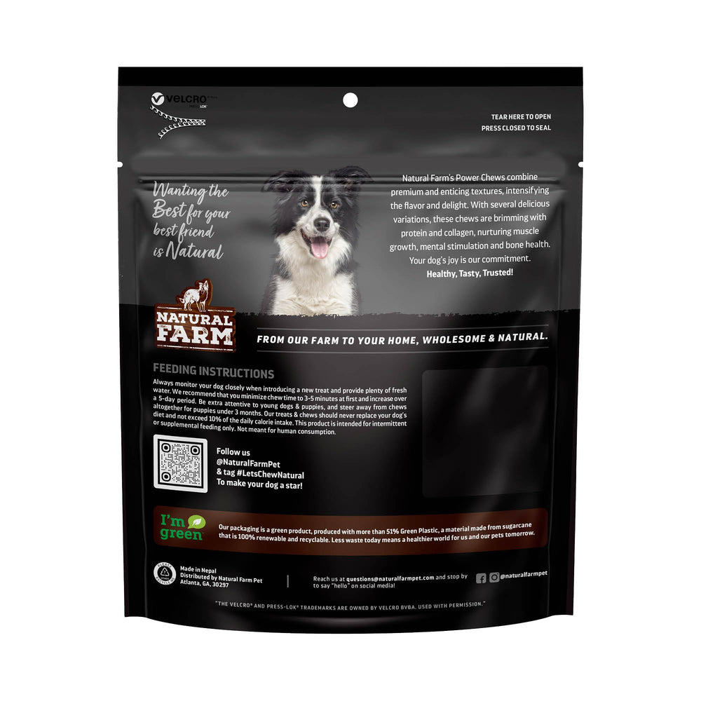 Packaging highlights Natural Farm commitment to transparency and quality.