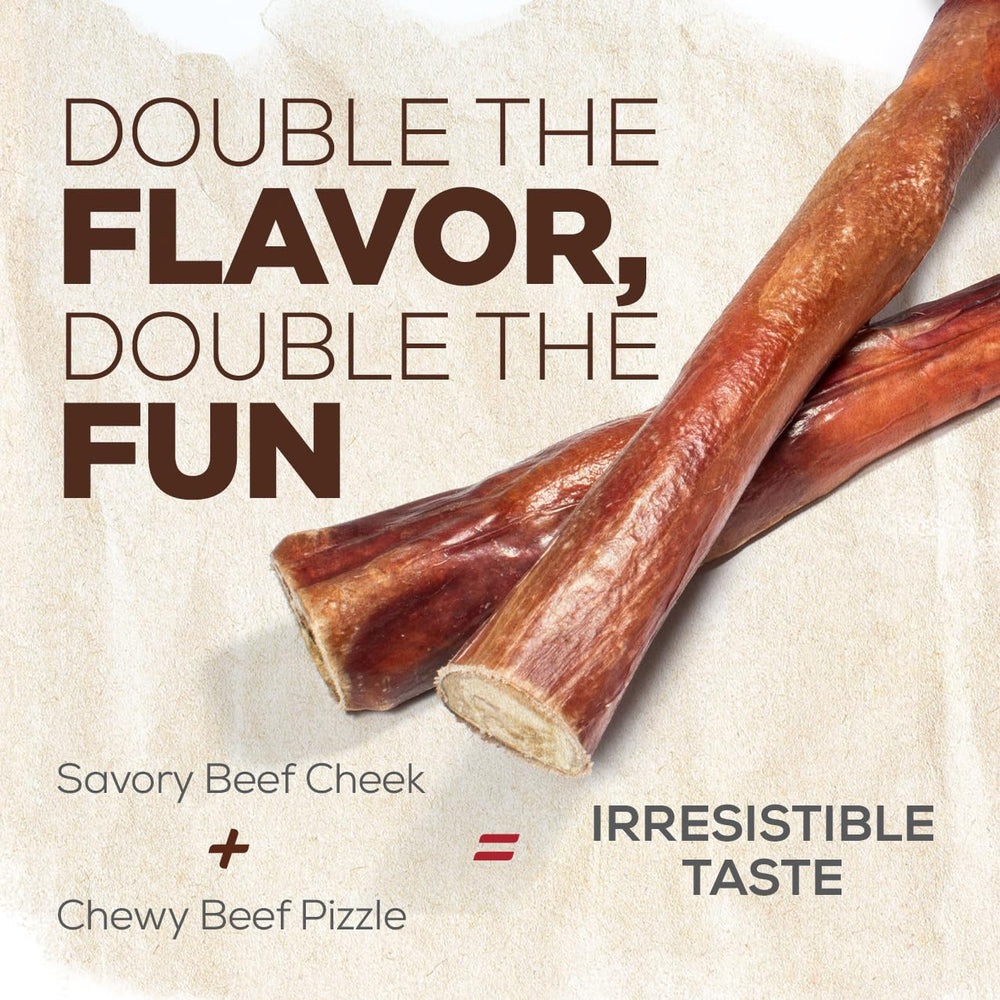 Natural Farm Power Bully Sticks long-lasting dual-texture chew for dogs